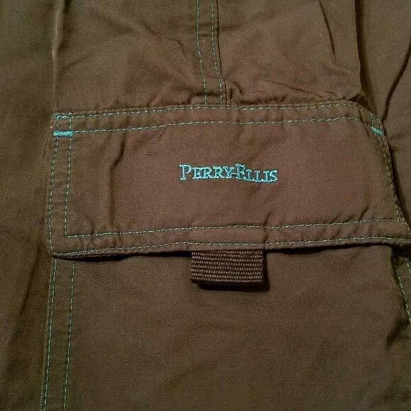 Perry Ellis Portfolio Swim Trunks size 34 Blue Color Block - Picture 5 of 6